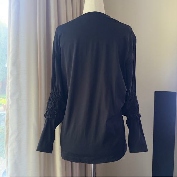 Simone Rocha Long Sleeve Ruched Flower Top - Picture 3 of 10